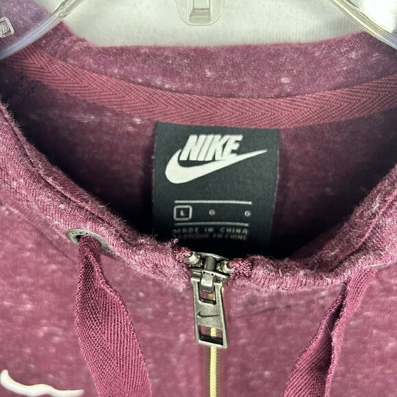 Nike U.S. Army Full Zip Hoodie Sweatshirt Womens Size L Purple Wine Lightweight - Picture 5 of 7